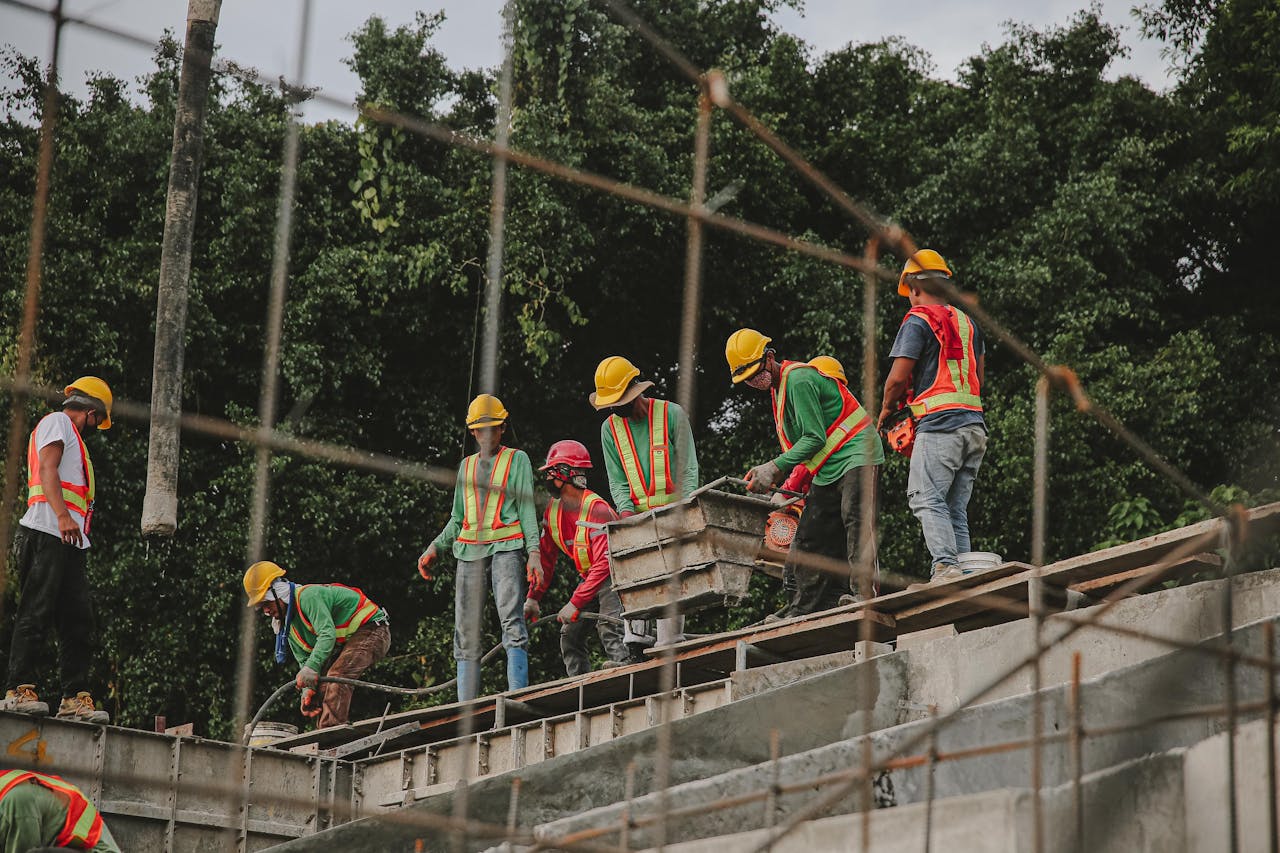 workers on site